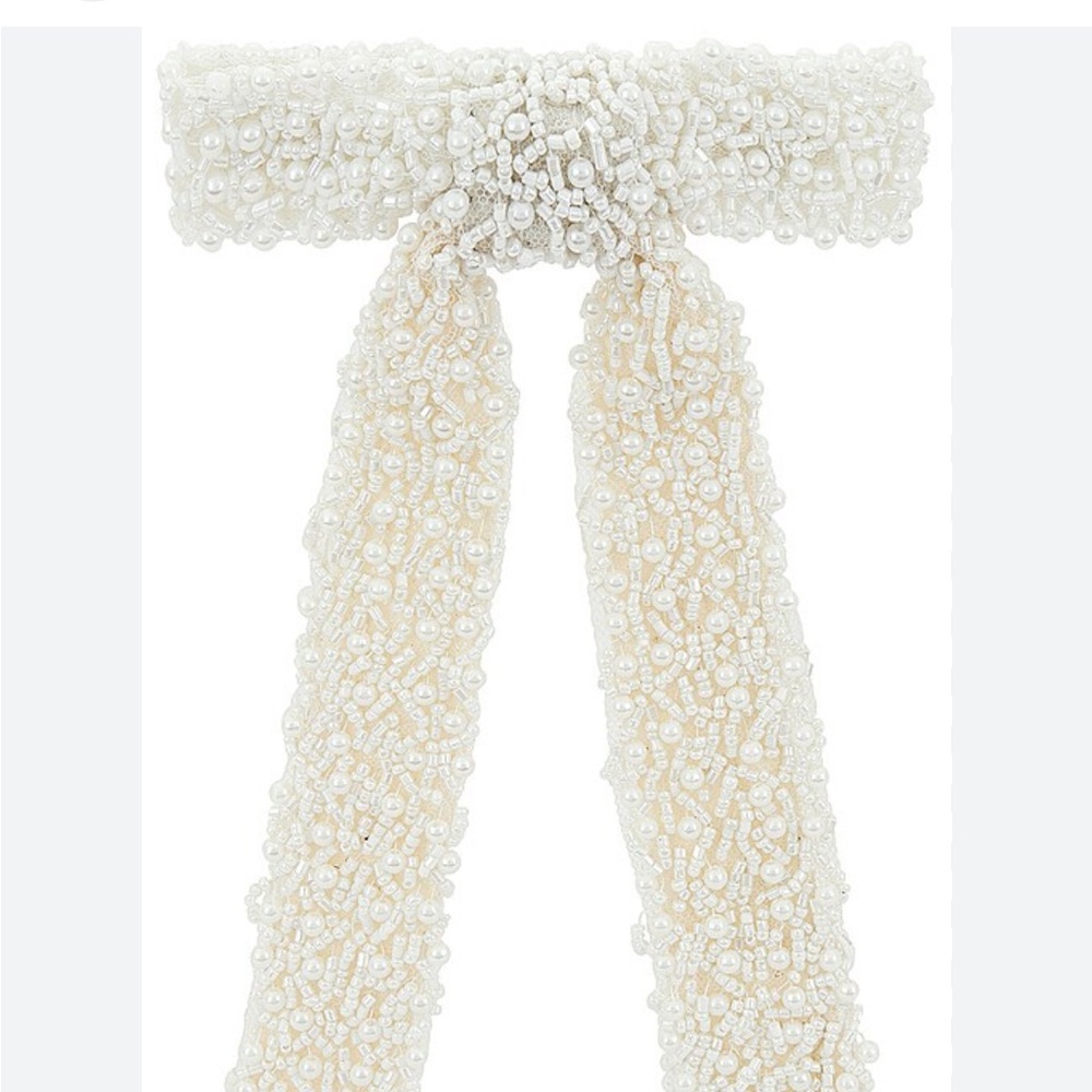 Lovers + Friends Uma Bow - Pearl-Embellished